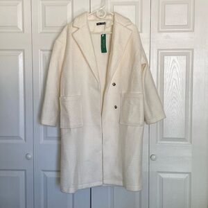 SHEIN Off White Teddy Jacket